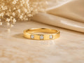 Three Stone Lab-Grown Diamond Band – 2.8mm in solid gold
