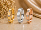 Three Stone Lab-Grown Diamond Band – 2.8mm in solid gold, view 7