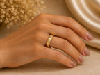 Three Stone Lab-Grown Diamond Band – 2.8mm in solid gold, view 8
