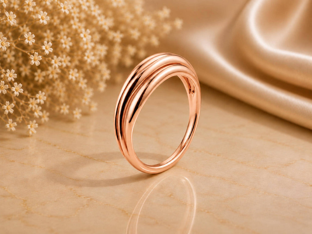 Ripple Wave Statement Ring – 10.6mm in solid gold, view 6