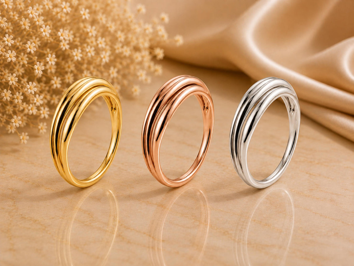 Ripple Wave Statement Ring – 10.6mm in solid gold, view 7