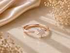 Pavé Lab-Grown Diamond Star Ring – 7mm in solid gold, view 3