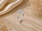 Pavé Lab-Grown Diamond Star Ring – 7mm in solid gold, view 6