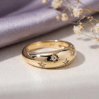Star-Set Dome Ring – 5.6mm in solid gold, view 7