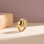 Chunky Gold Dome Ring – 11mm in solid gold, view 5