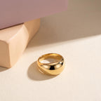 Chunky Gold Dome Ring – 11mm in solid gold, view 8