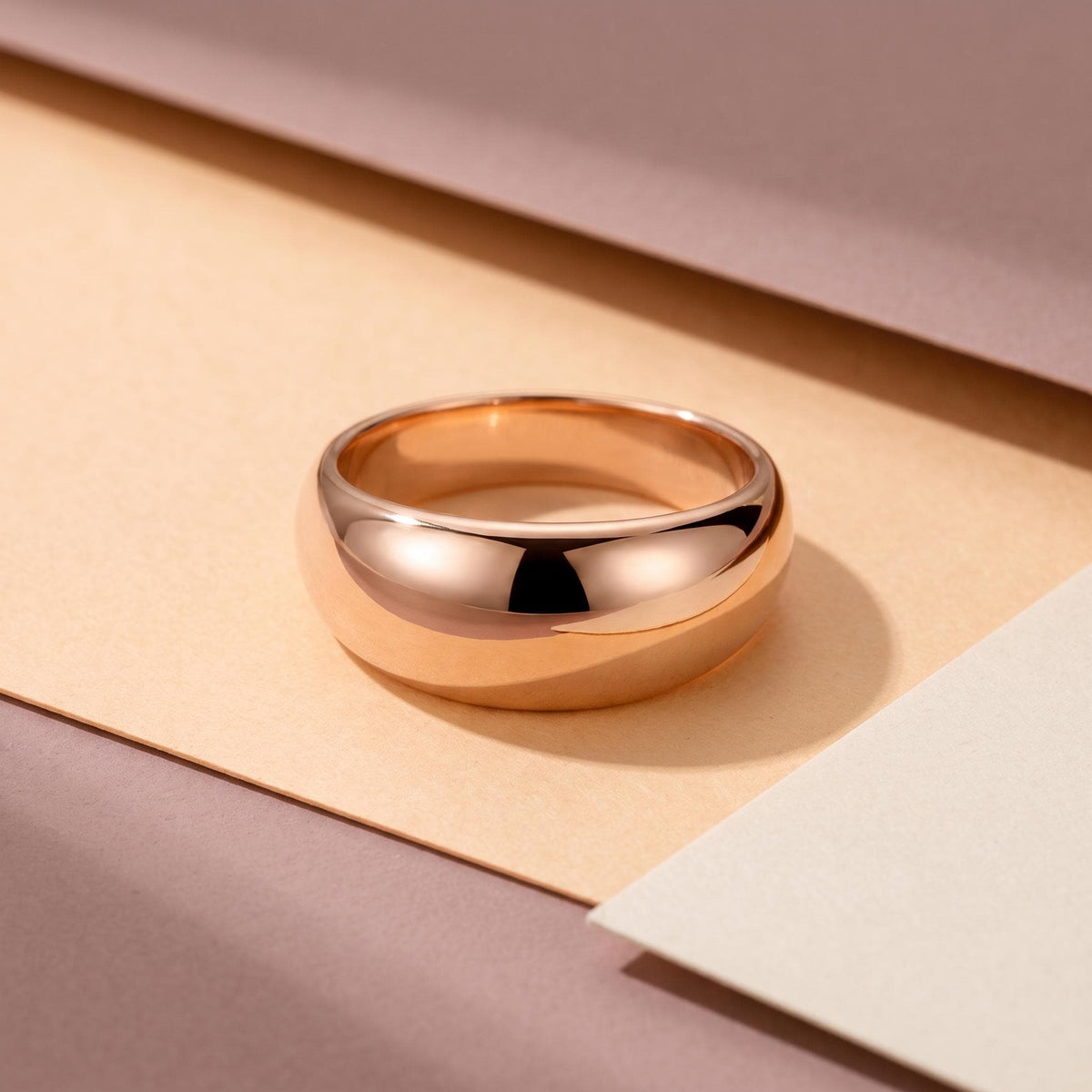 Chunky Gold Dome Ring – 11mm in solid gold, view 9
