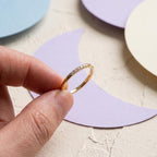 Lab-Grown Diamond Line Ring – 1.3mm in solid gold, view 3