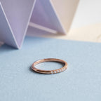 Lab-Grown Diamond Line Ring – 1.3mm in solid gold, view 10