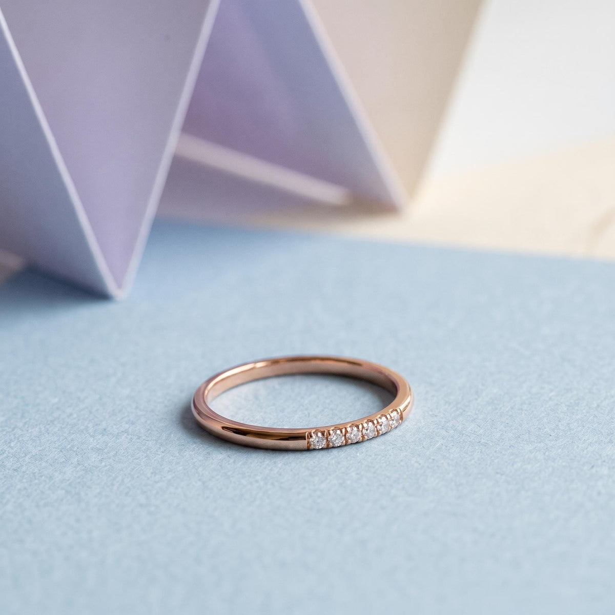 Lab-Grown Diamond Line Ring – 1.3mm in solid gold, view 10