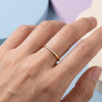 Lab-Grown Diamond Line Ring – 1.3mm in solid gold, view 6