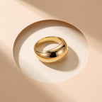 Chunky Gold Dome Ring – 11mm in solid gold
