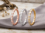 Baguette Lab-Grown Diamond Eternity Ring – 1.95mm in solid gold, view 7