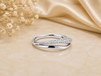 Pavé Lab-Grown Diamond Crossover Ring – 5.5mm in solid gold, view 2