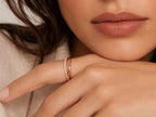 Pavé Lab-Grown Diamond Crossover Ring – 5.5mm in solid gold, view 10