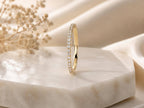 Dainty Lab-Grown Diamond Eternity Band – 1.1mm in solid gold, view 4
