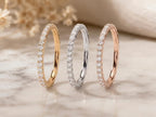 Slim Lab-Grown Diamond Eternity Band – 1.5mm in solid gold, view 10