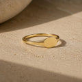 Minimalist Gold Signet Ring – 6mm Pinky Ring in solid gold