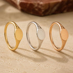 Minimalist Gold Signet Ring – 6mm Pinky Ring in solid gold, view 2