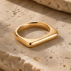 Bold Bar Ring – 3mm in solid gold