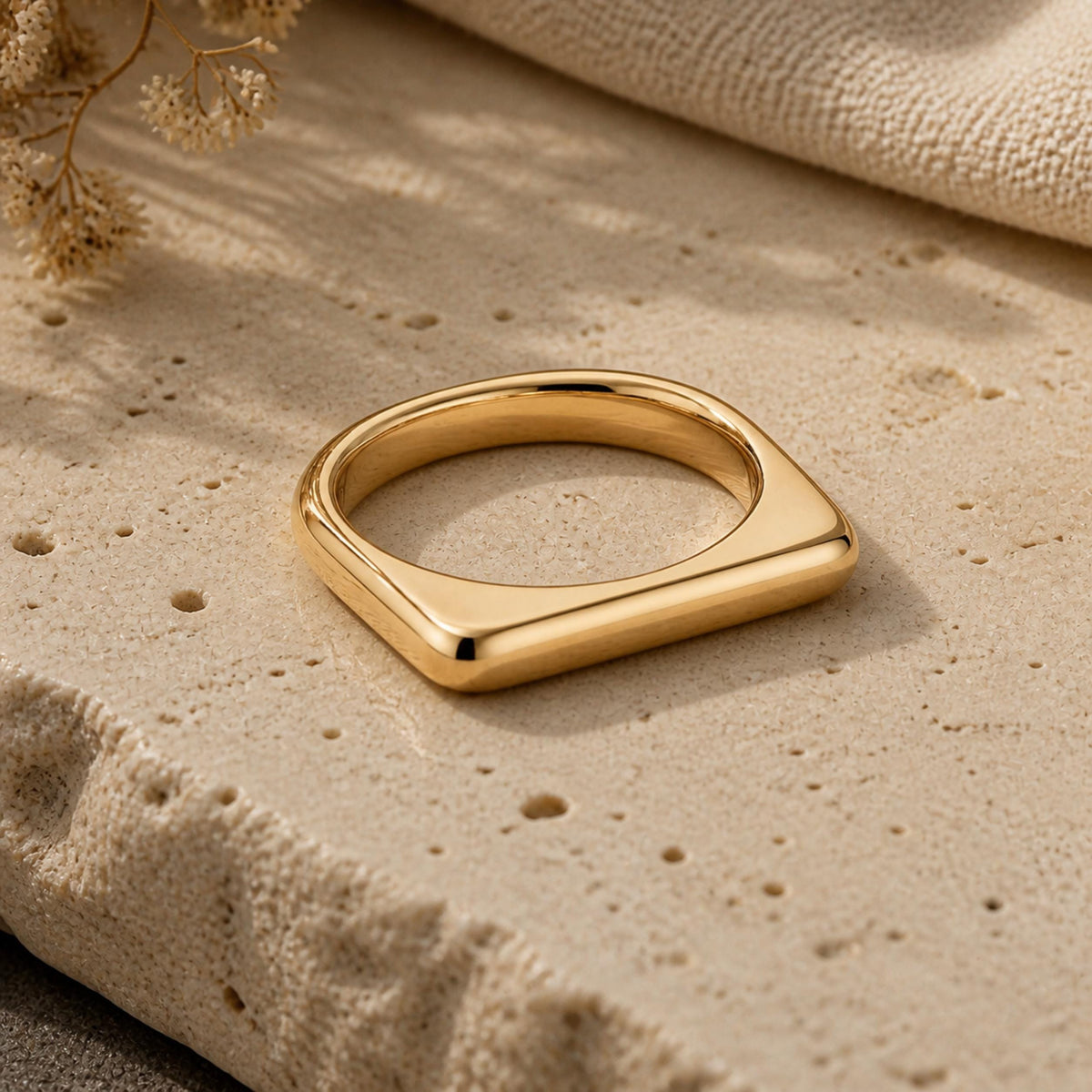 Bold Bar Ring – 3mm in solid gold, view 6