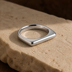 Bold Bar Ring – 3mm in solid gold, view 7