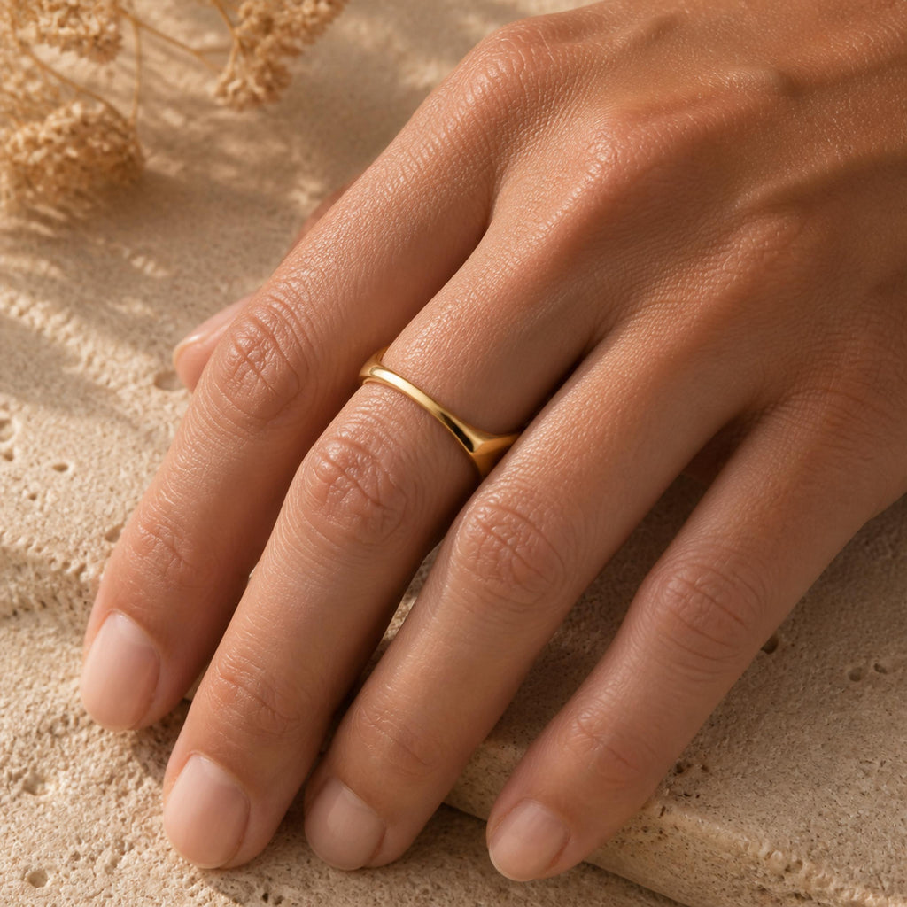 Bold Bar Ring – 3mm in solid gold, view 3