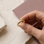 Twisted Knot Ring – 6.3mm in solid gold, view 3
