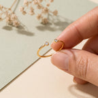 Lab-Grown Diamond Open Cuff Ring – Two Stone in solid gold, view 3