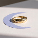 Star-Set Dome Ring – 5.6mm in solid gold, view 6