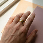 Chunky Gold Dome Ring – 11mm in solid gold, view 3