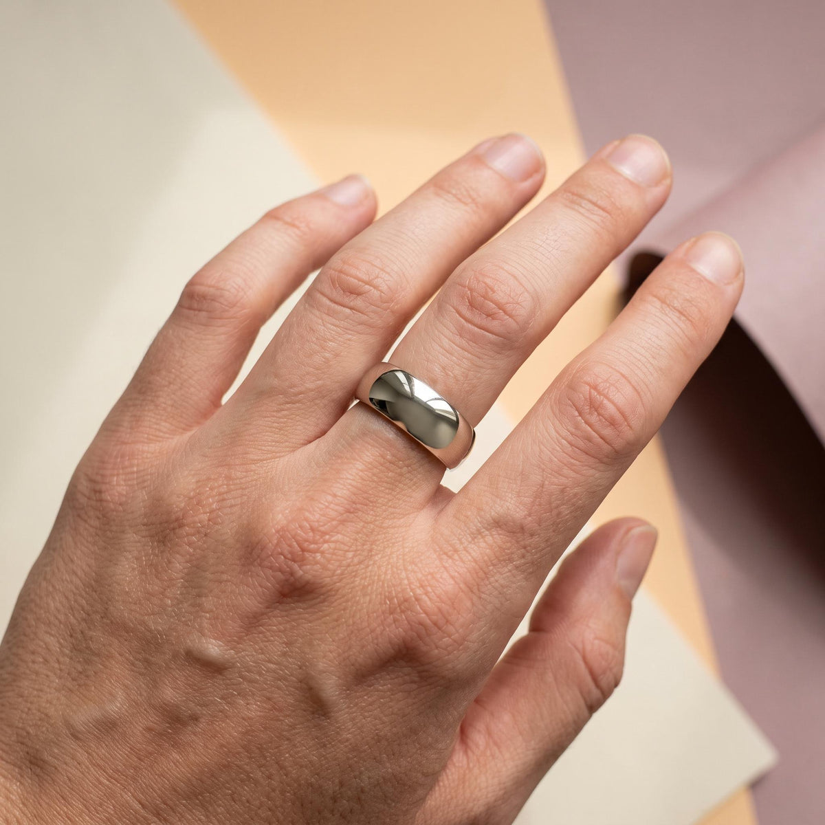 Chunky Gold Dome Ring – 11mm in solid gold, view 6
