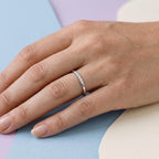 Lab-Grown Diamond Line Ring – 1.3mm in solid gold, view 9