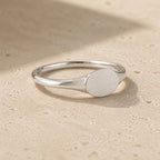 Minimalist Gold Signet Ring – 6mm Pinky Ring in solid gold, view 6