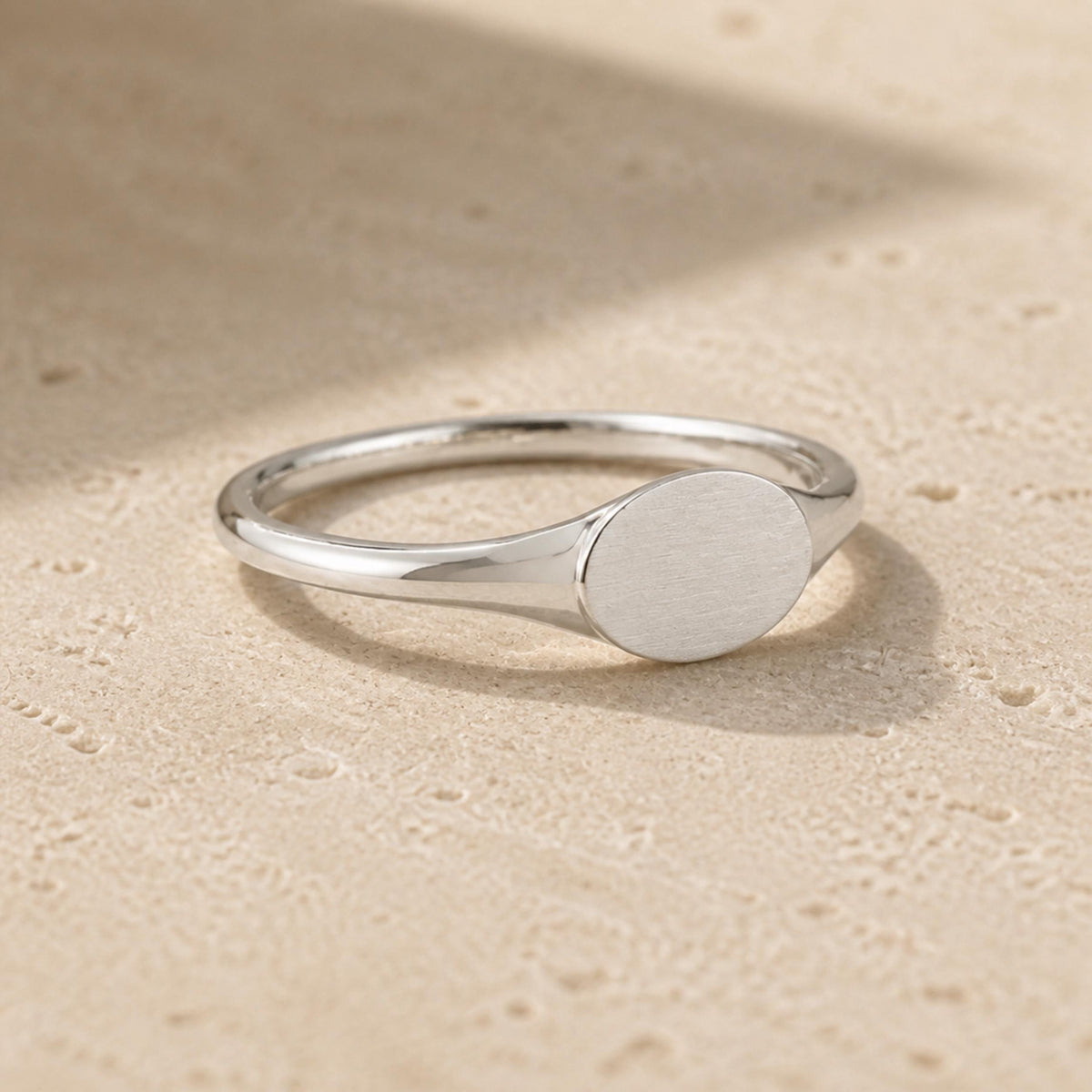 Minimalist Gold Signet Ring – 6mm Pinky Ring in solid gold, view 6