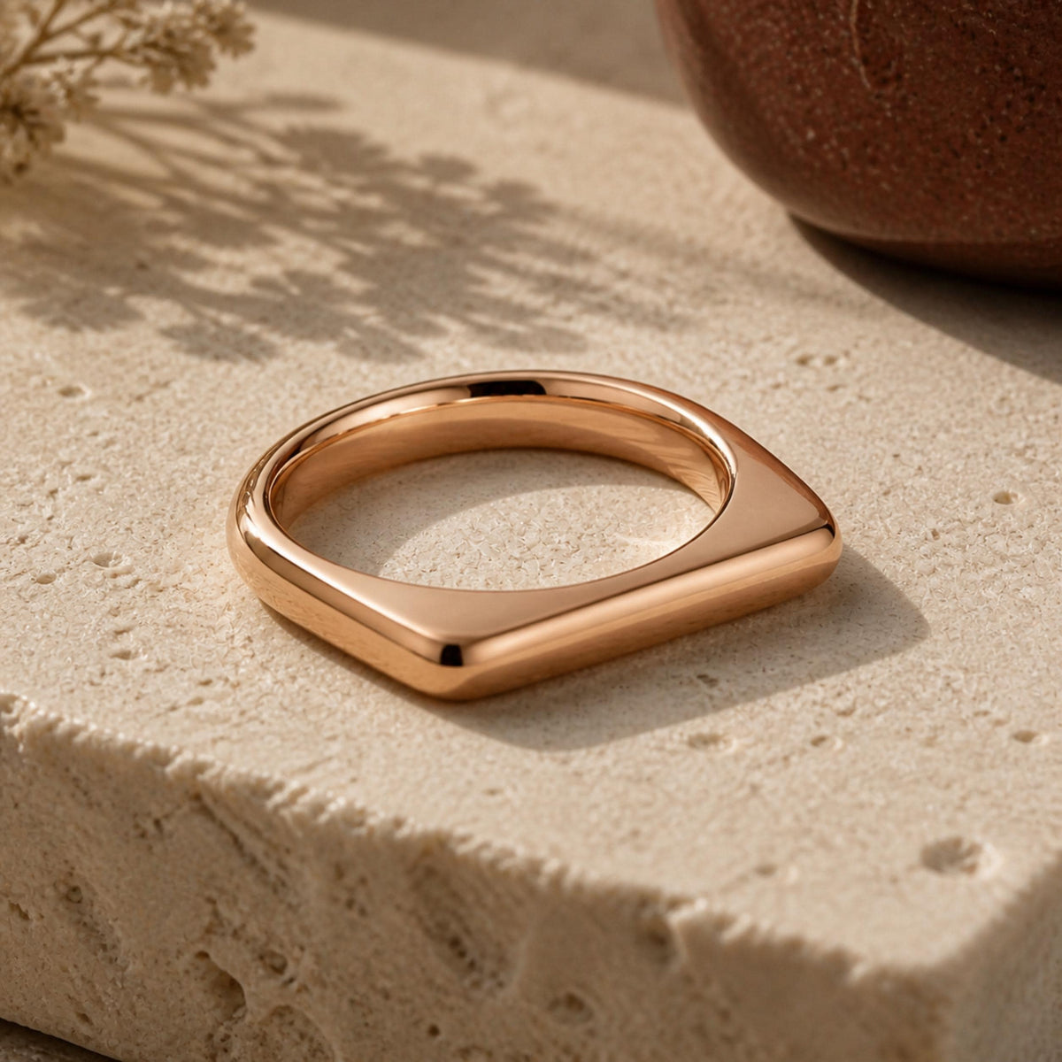 Bold Bar Ring – 3mm in solid gold, view 8
