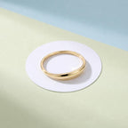 Tapered Dome Stacking Ring – 3.8mm in solid gold, view 3