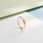 Tapered Dome Stacking Ring – 3.8mm in solid gold, view 4