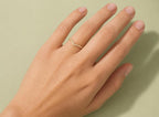 Pavé Lab-Grown Diamond Chevron Ring in solid gold, view 3