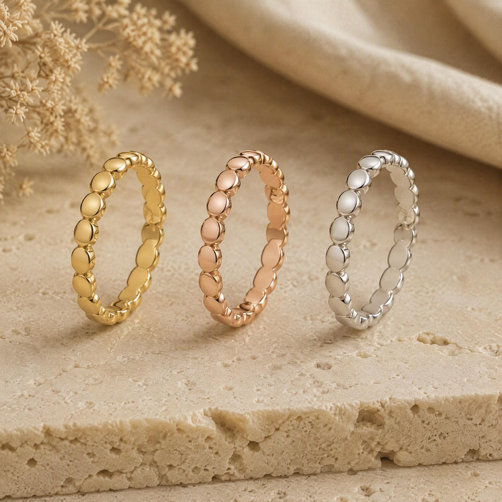 Gold Disc Stacking Band – 2.3mm in solid gold, view 2