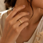 Gold Disc Stacking Band – 2.3mm in solid gold, view 3