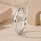 Curved Gold Wedding Band – 2mm Contour Ring in solid gold, view 7