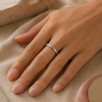 Curved Gold Wedding Band – 2mm Contour Ring in solid gold, view 10