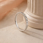 Notched Gold Stacking Band – 2mm in solid gold, view 7