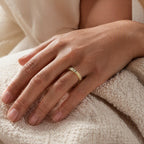 Notched Gold Stacking Band – 2mm in solid gold, view 3