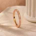 Notched Gold Stacking Band – 2mm in solid gold, view 8