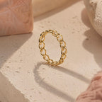 Curb Chain Ring – 4.45mm in solid gold, view 4