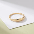 Tapered Dome Stacking Ring – 3.8mm in solid gold