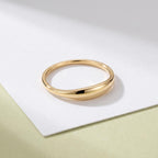 Tapered Dome Stacking Ring – 3.8mm in solid gold