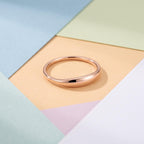Tapered Dome Stacking Ring – 3.8mm in solid gold, view 9